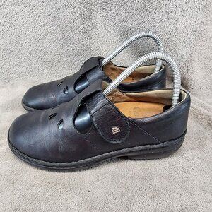 Finn Comfort Shoes Womens Size EU 38 US 8 Tofino Cutout Black Leather *Read*